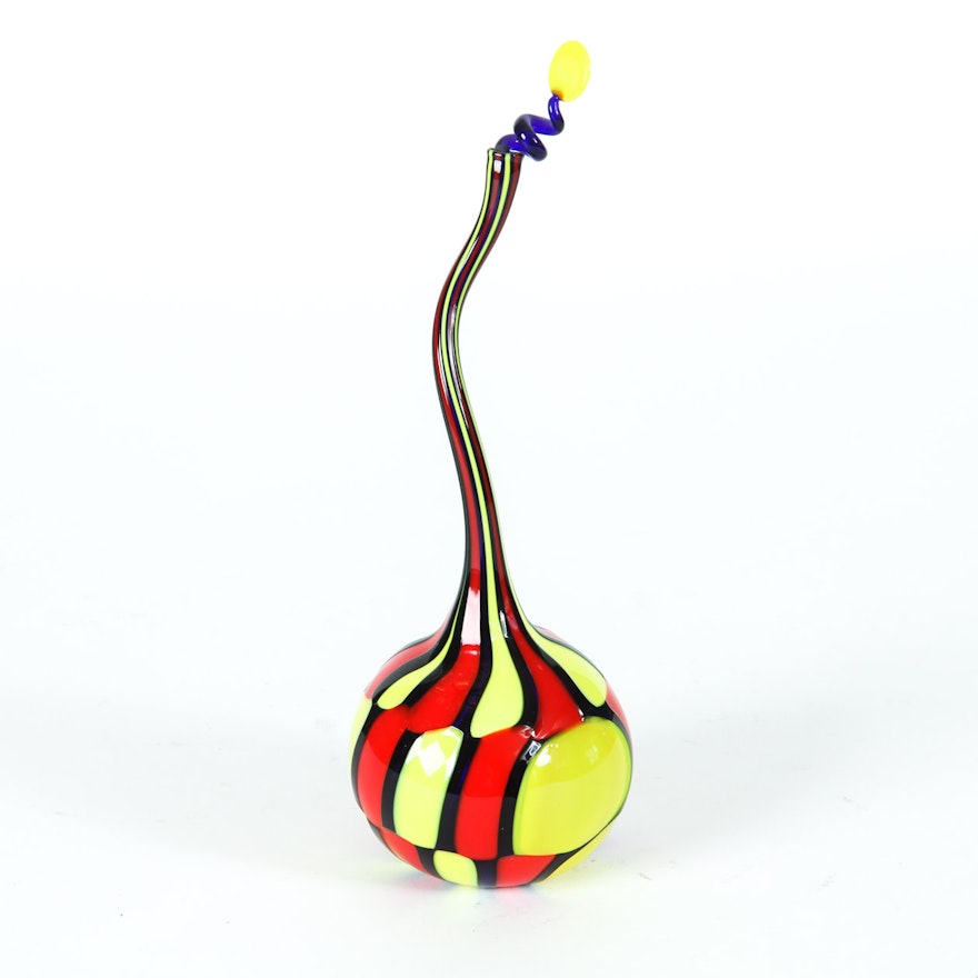 Art Glass Sculpture Vase