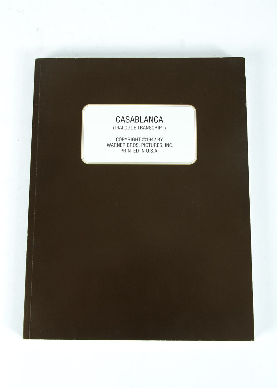 Casablanca Script Copy and 50th Anniversary Book