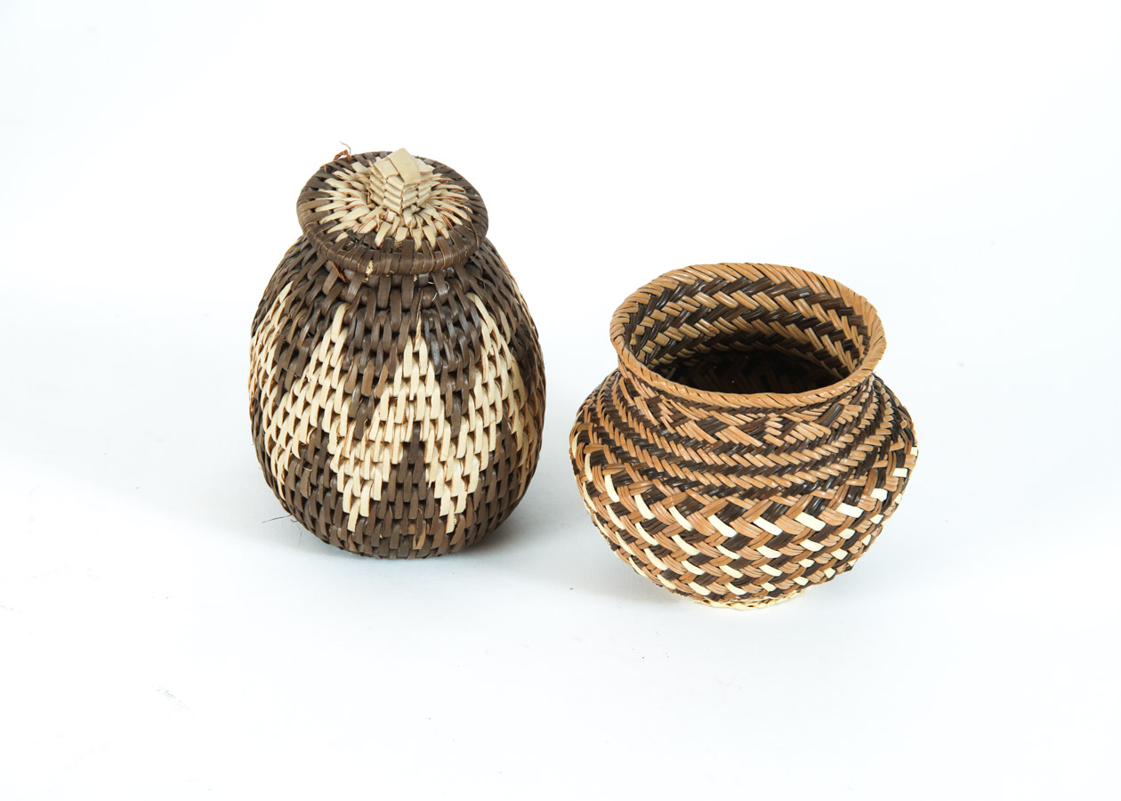 Group of Four Zulu Handmade Straw baskets
