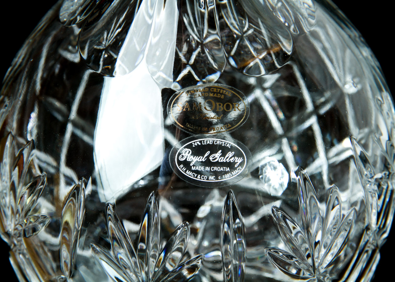 Three Crystal and Glass Decanters