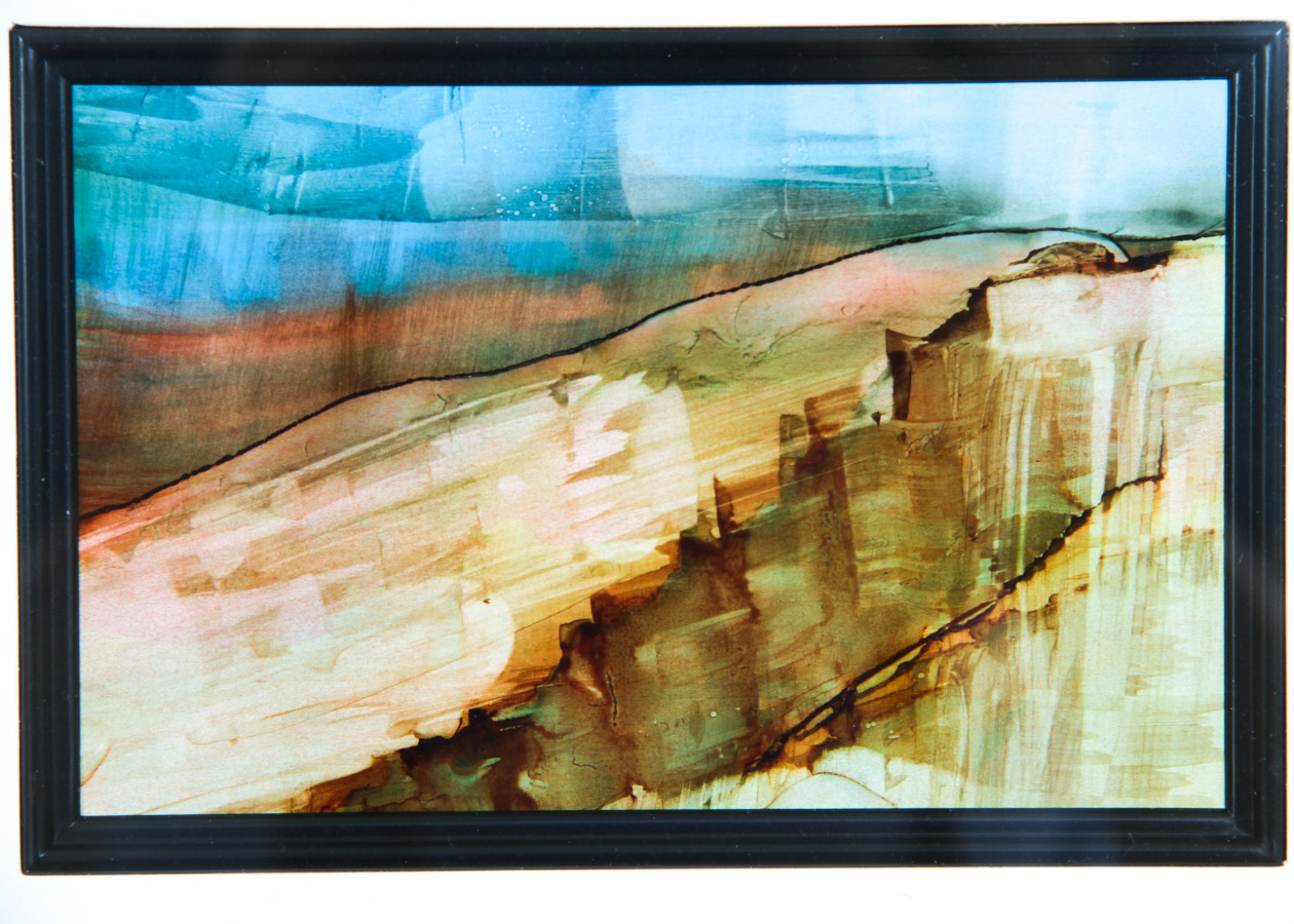 Abstract Watercolor Triptych on Paper