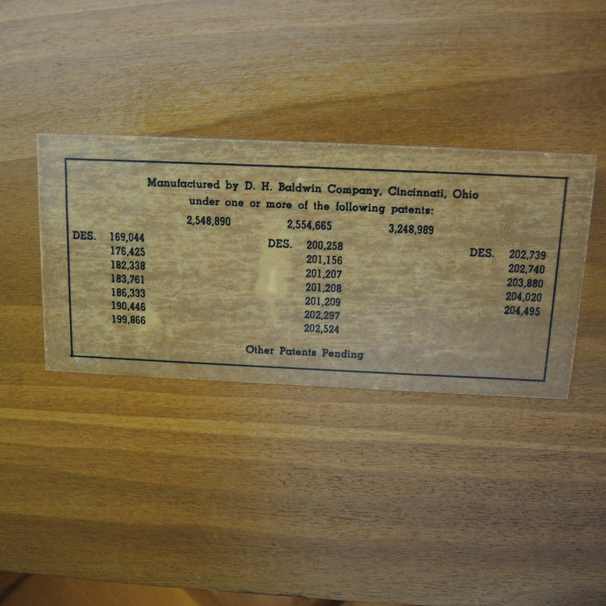 Baldwin Acrosonic Spinet Piano