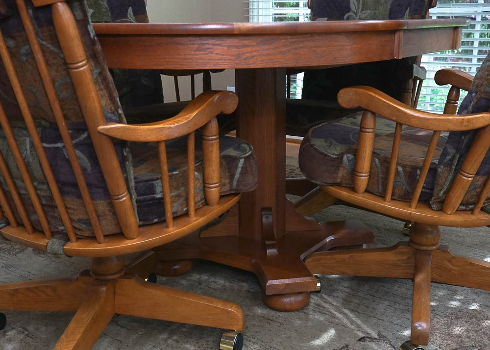 Oak Dining Table With Chairs by Keller Everything But The House