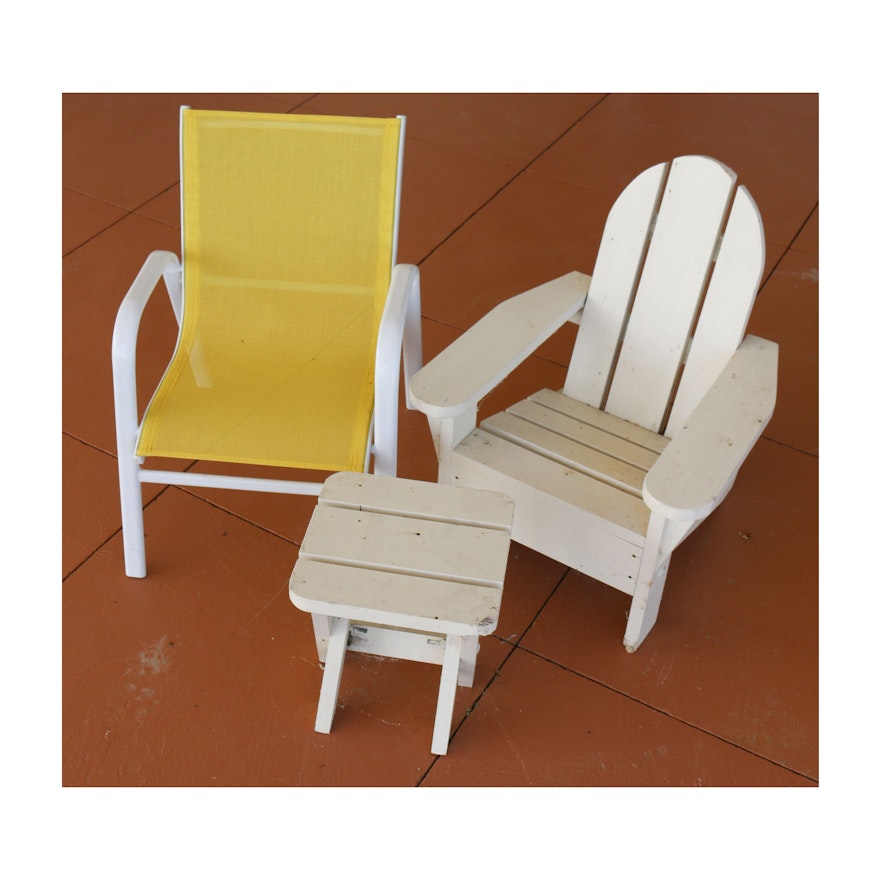 Child's Patio Chairs and Side Table