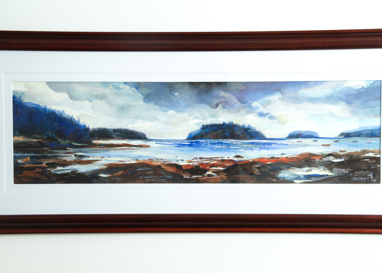 Framed Watercolor Painting by Rick Delanty