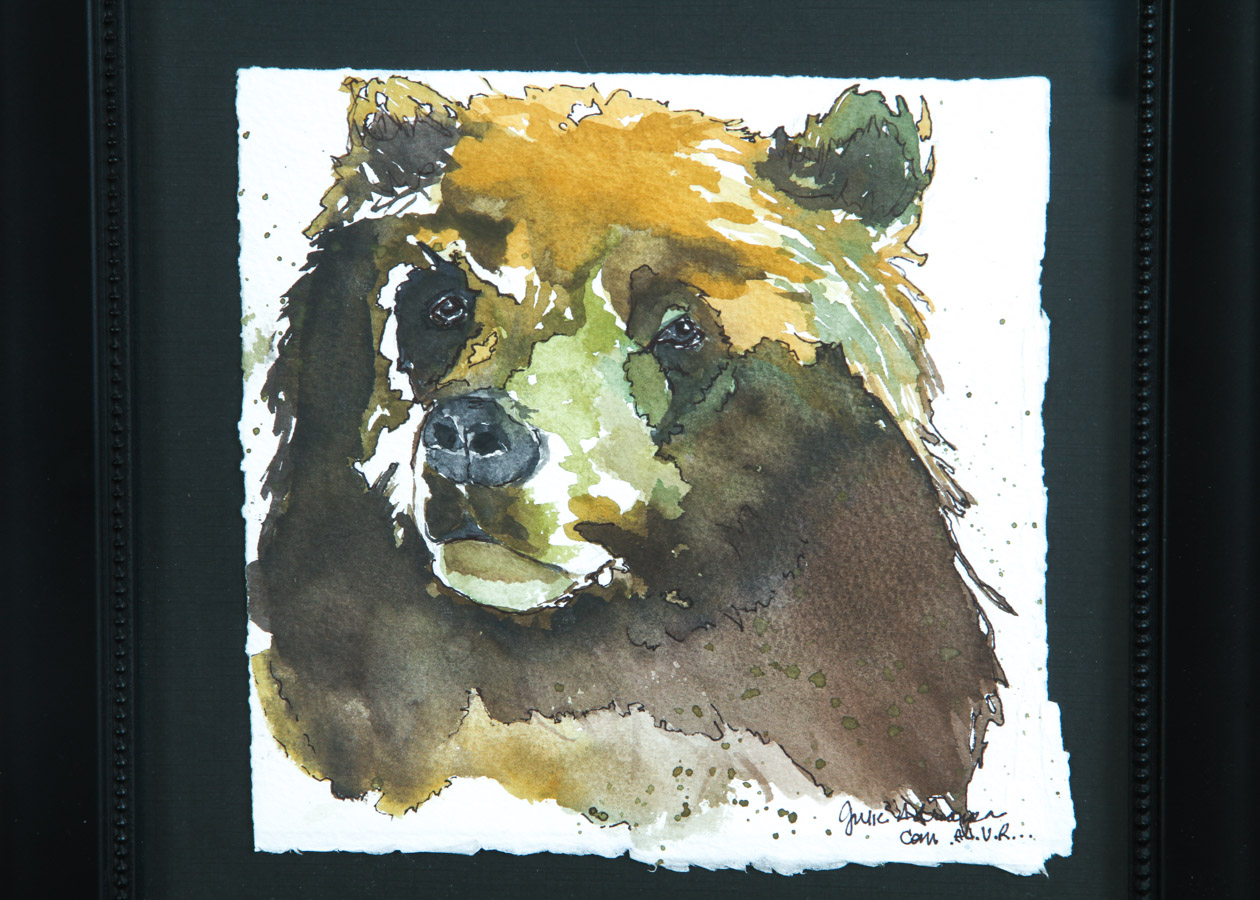 Watercolor on Paper of a Bear