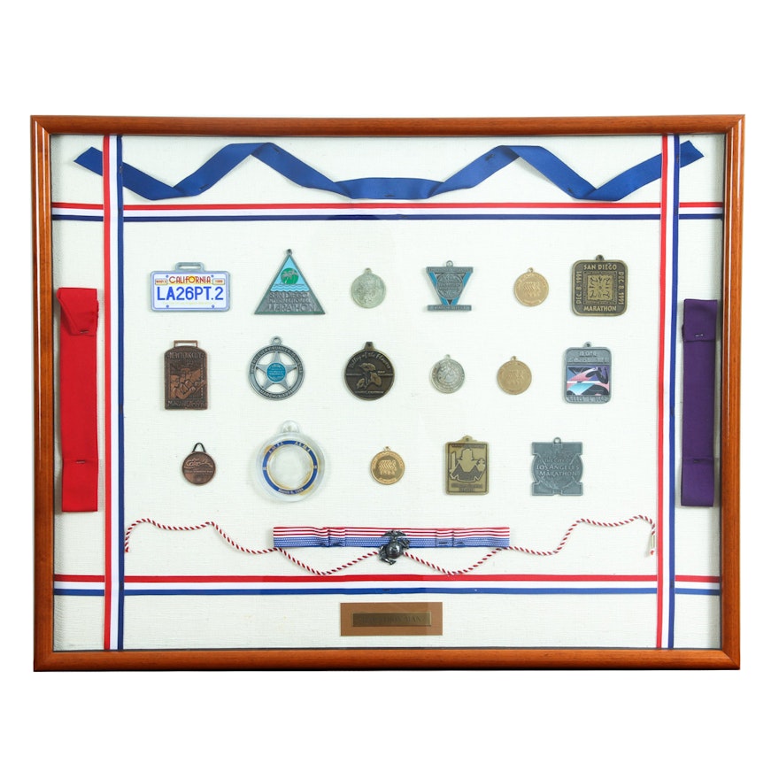 Framed Marathon Medals and Awards