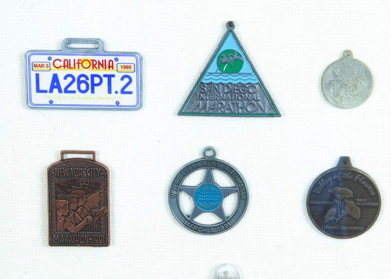 Framed Marathon Medals and Awards