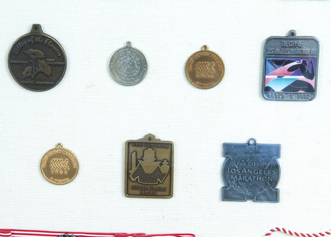 Framed Marathon Medals and Awards