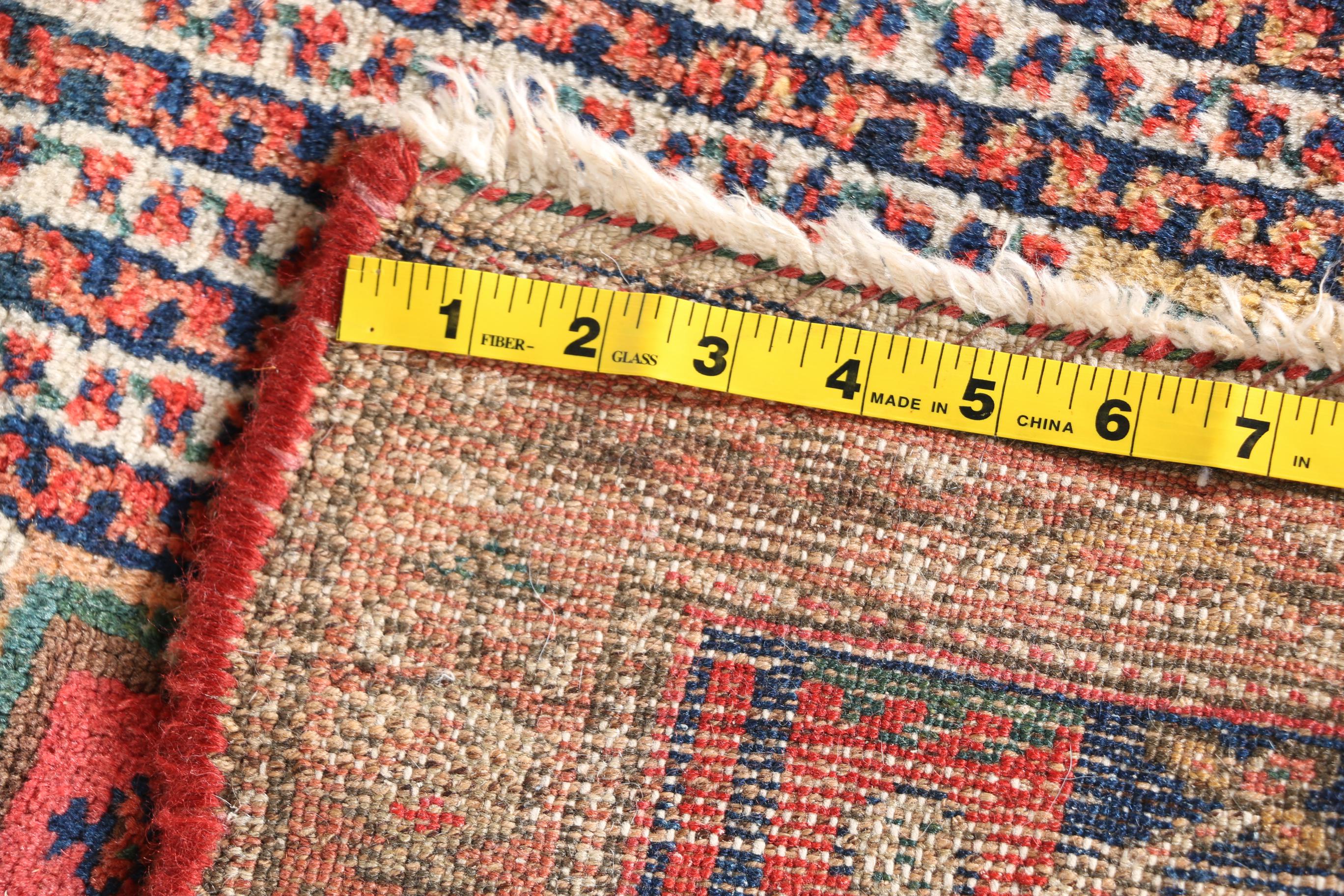 Antique Hand-Knotted Kurdish Area Rug