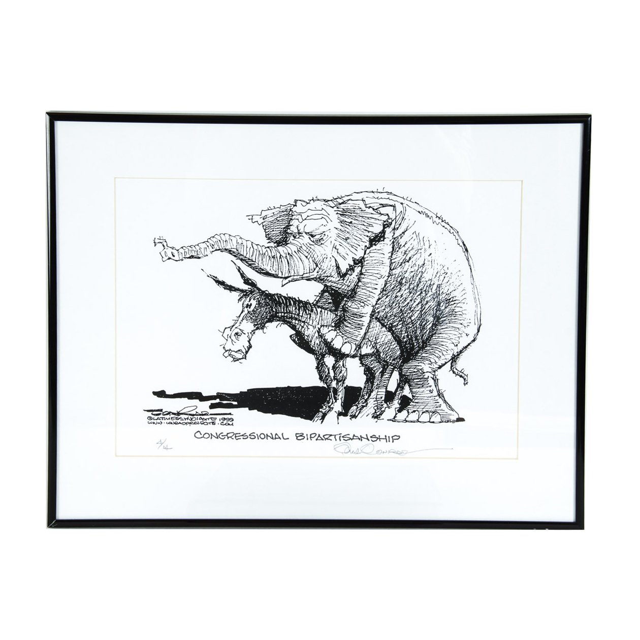 Paul Conrad "Congressional Bipartisanship" Print