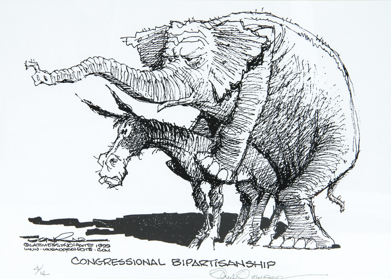 Paul Conrad "Congressional Bipartisanship" Print