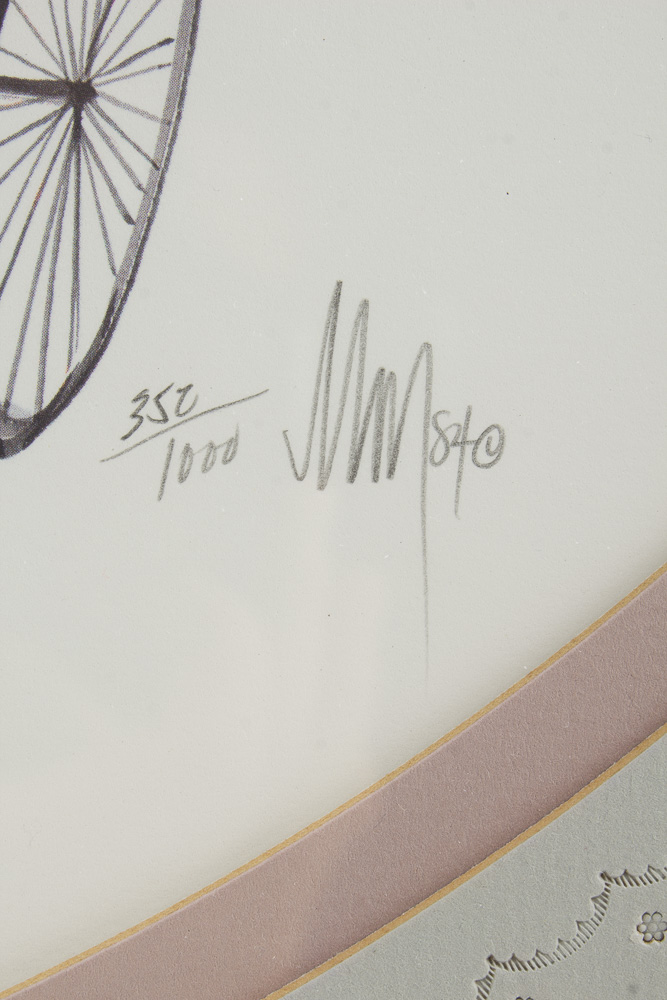 P. Buckley Moss Signed and Numbered Offset Lithograph of Newlyweds