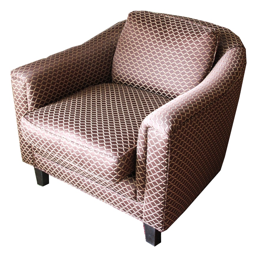 Upholstered Barrel Armchair