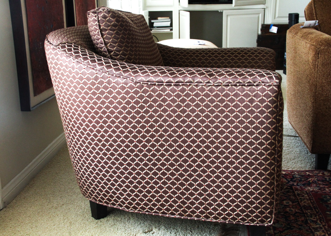 Upholstered Barrel Armchair