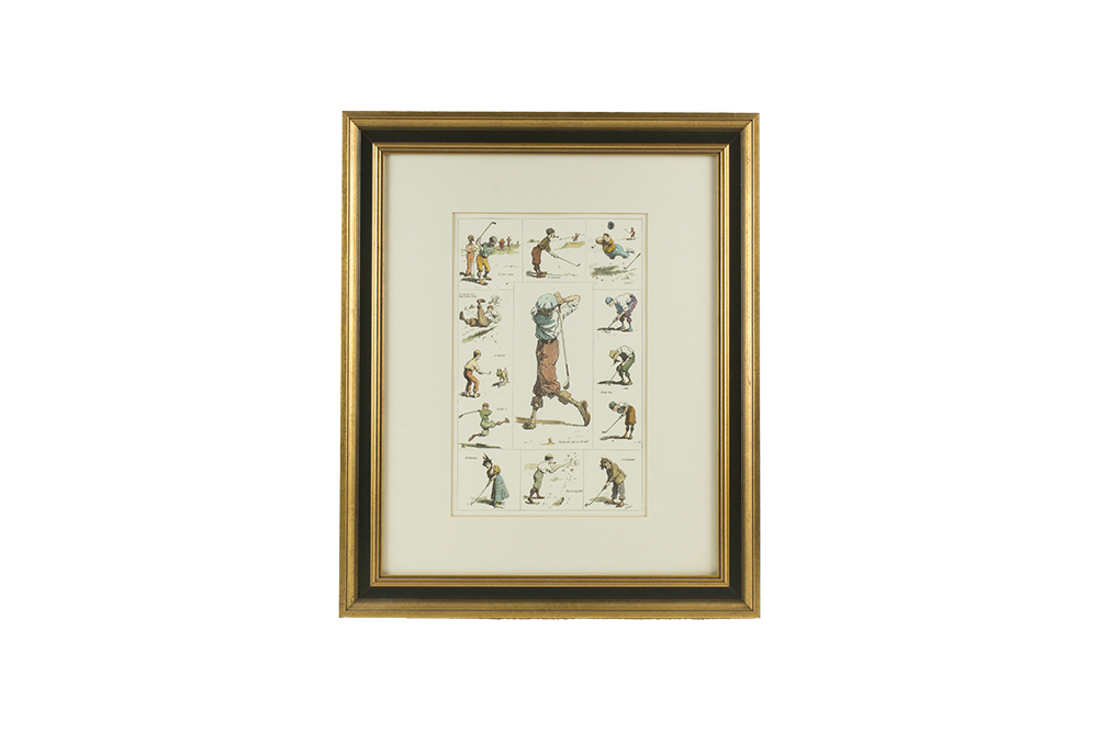 A.B. Frost Lithograph Titled "Golf"