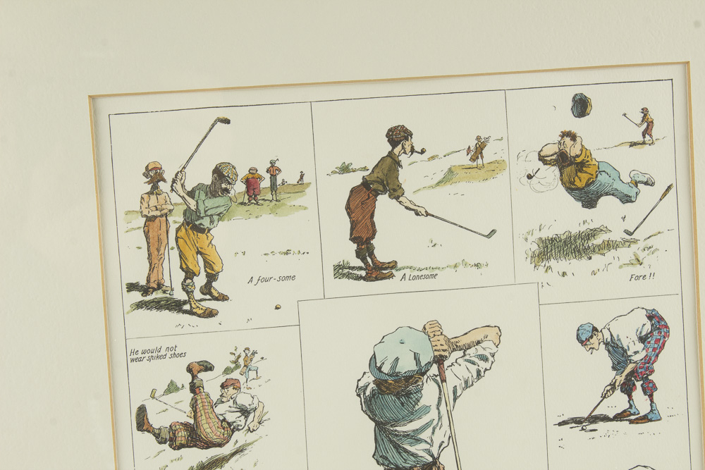 A.B. Frost Lithograph Titled "Golf"