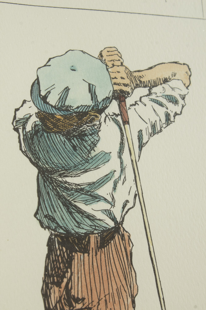 A.B. Frost Lithograph Titled "Golf"