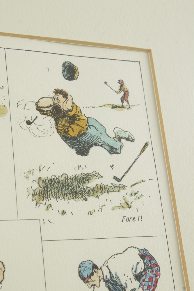 A.B. Frost Lithograph Titled "Golf"