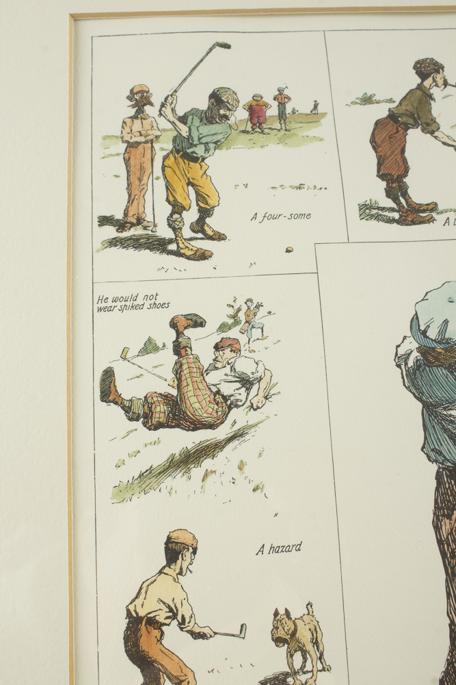 A.B. Frost Lithograph Titled "Golf"