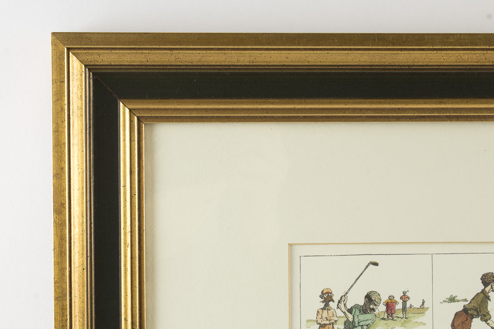 A.B. Frost Lithograph Titled "Golf"