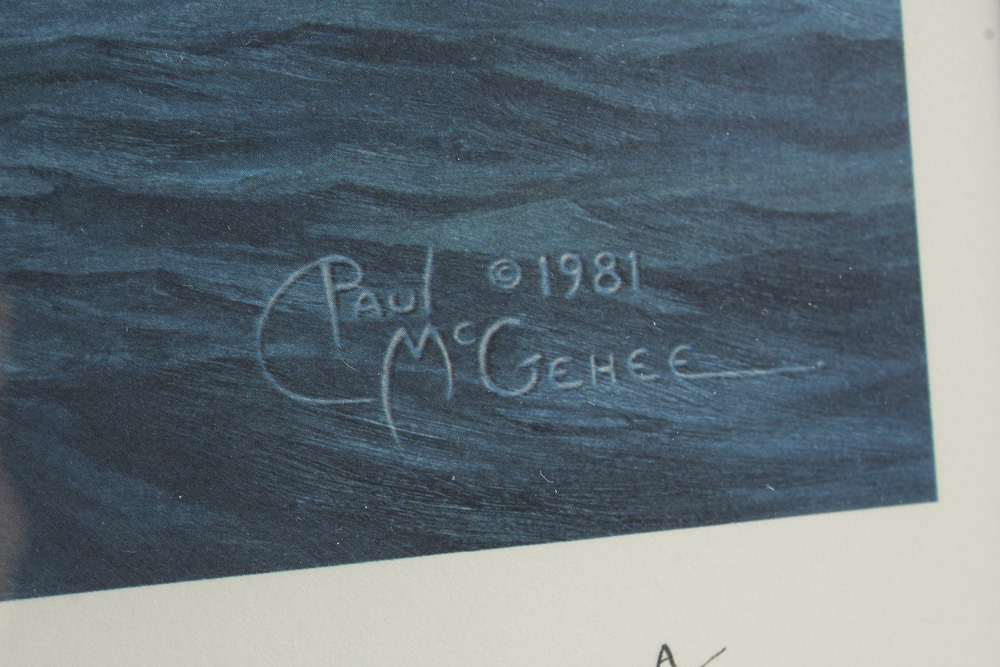 Paul McGehee Signed Offset Lithograph With A/P Remarque Titled "Nantucket"