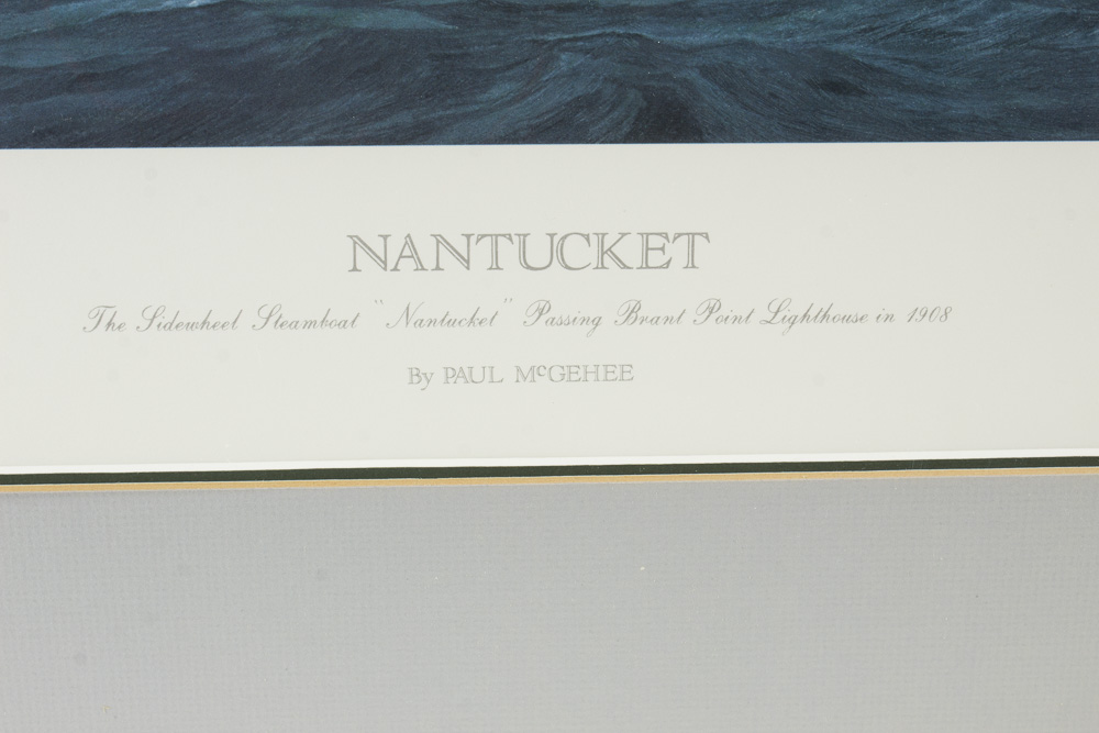 Paul McGehee Signed Offset Lithograph With A/P Remarque Titled "Nantucket"