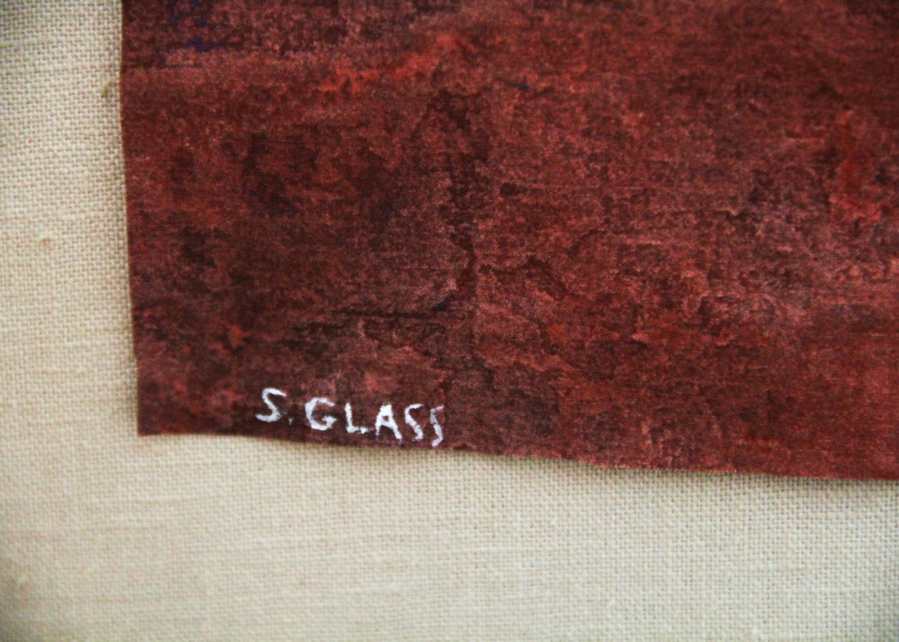 Pair of S. Glass Signed Oil Diptychs on Floating Fabric