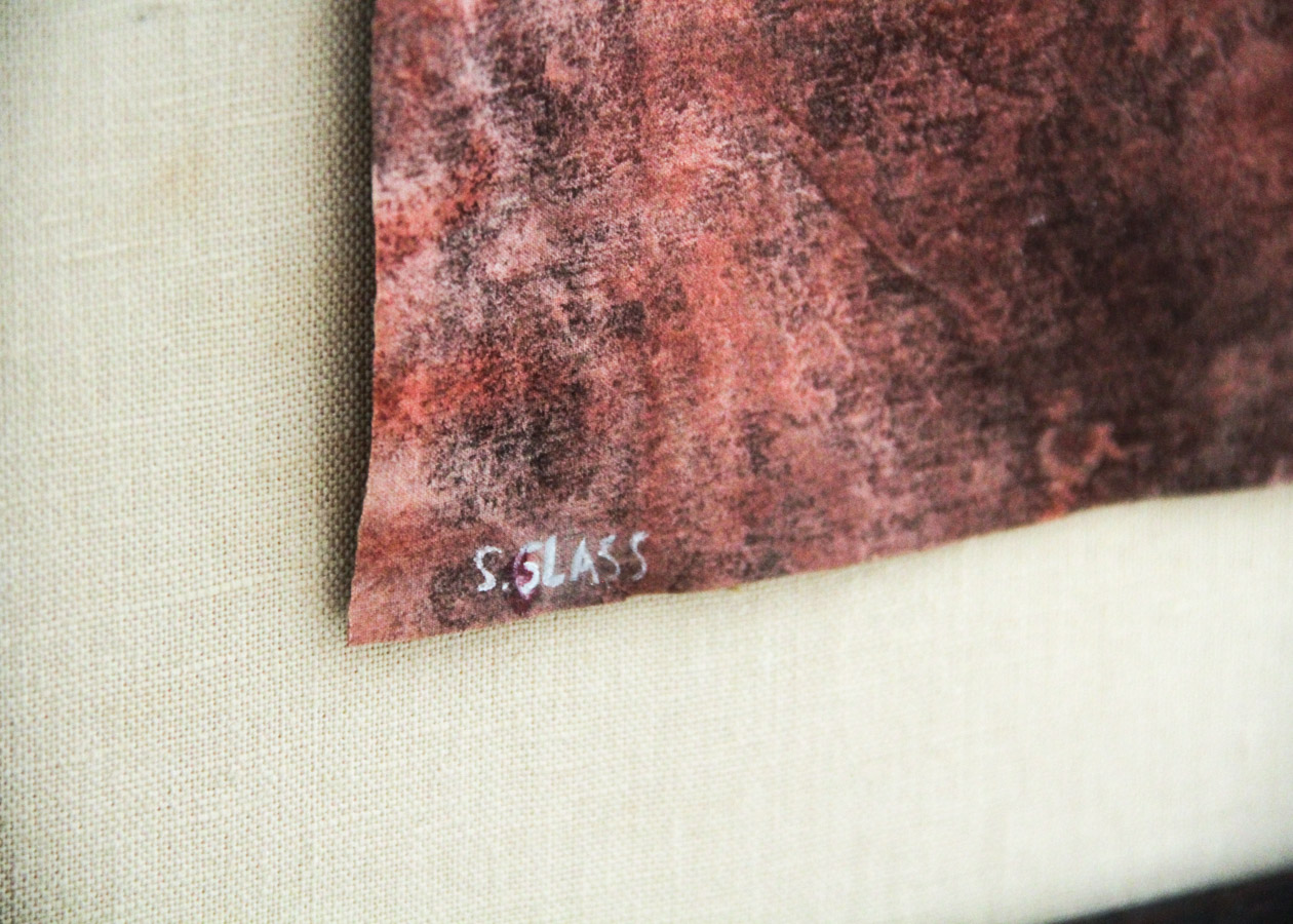 Pair of S. Glass Signed Oil Diptychs on Floating Fabric