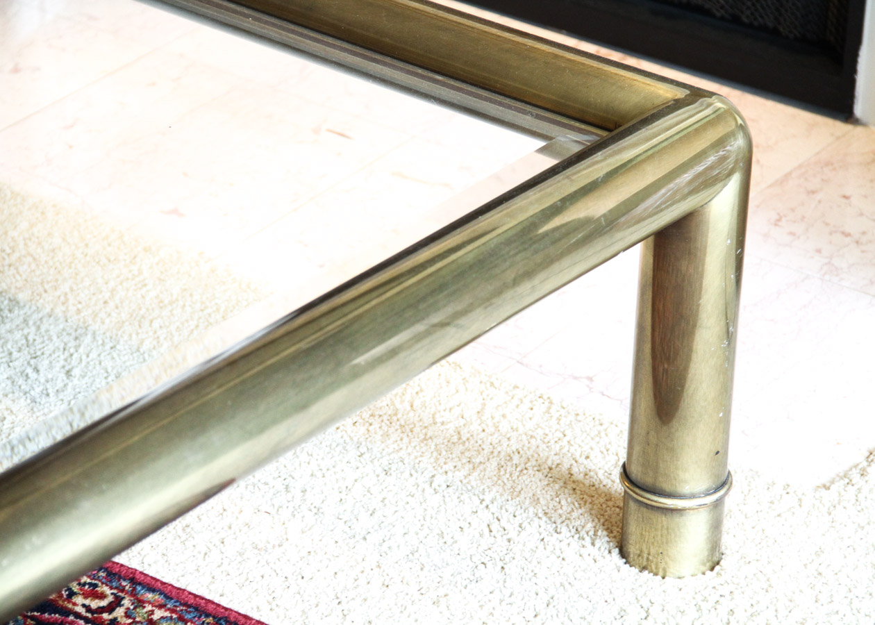 Brass and Glass Coffee Table
