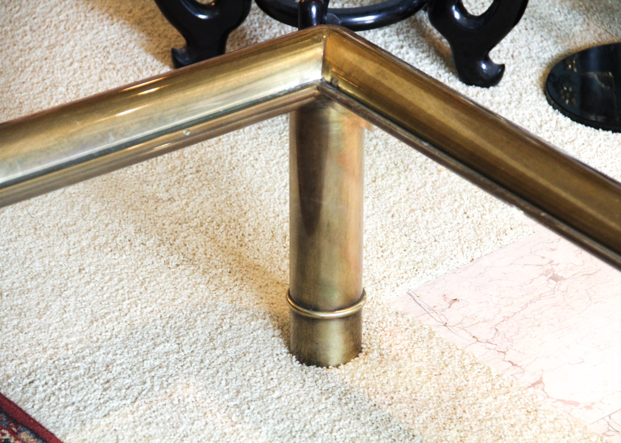 Brass and Glass Coffee Table