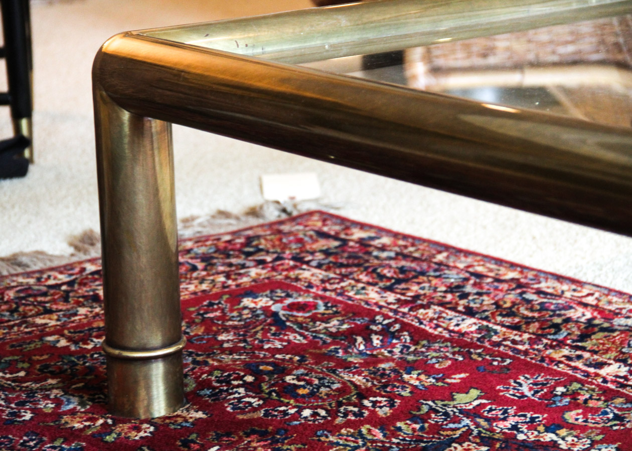 Brass and Glass Coffee Table