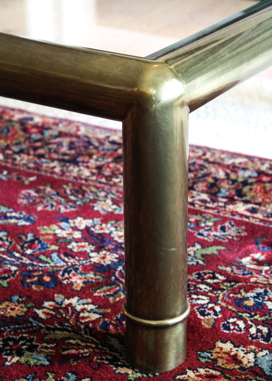 Brass and Glass Coffee Table