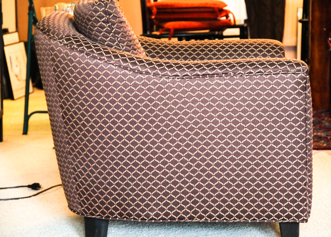 Upholstered Barrel Armchair
