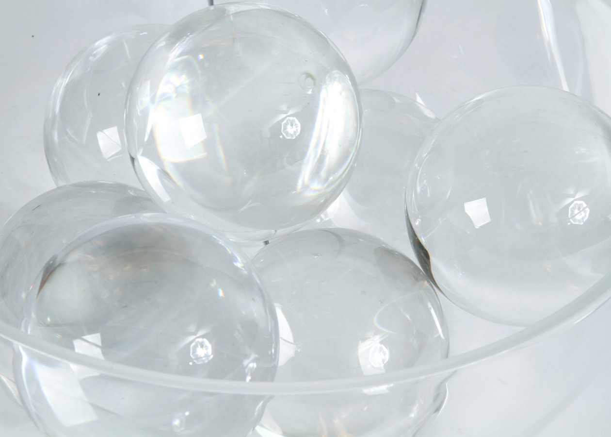 Eight Glass Spheres