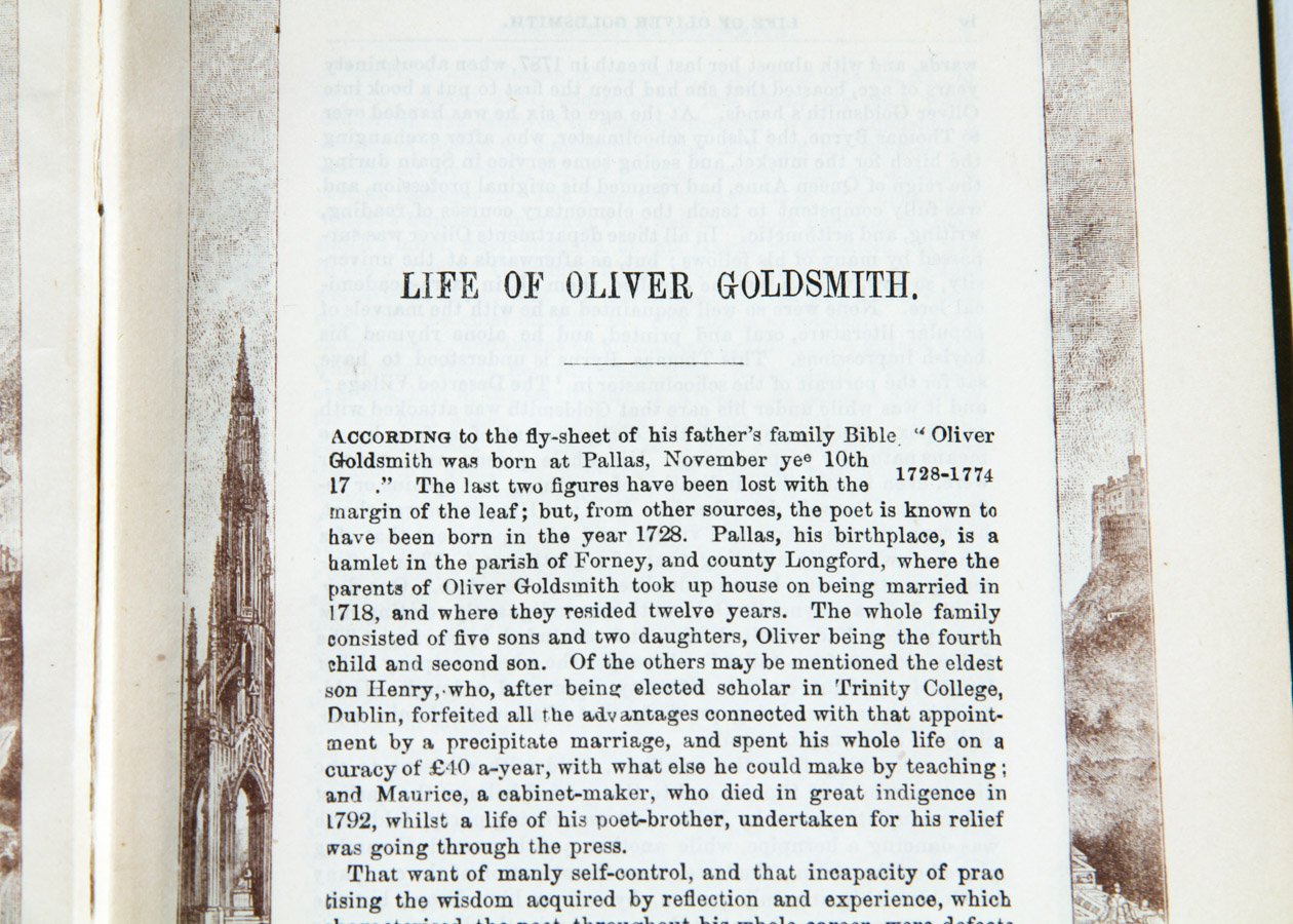 The Poetical and Prose Works of Oliver Goldsmith