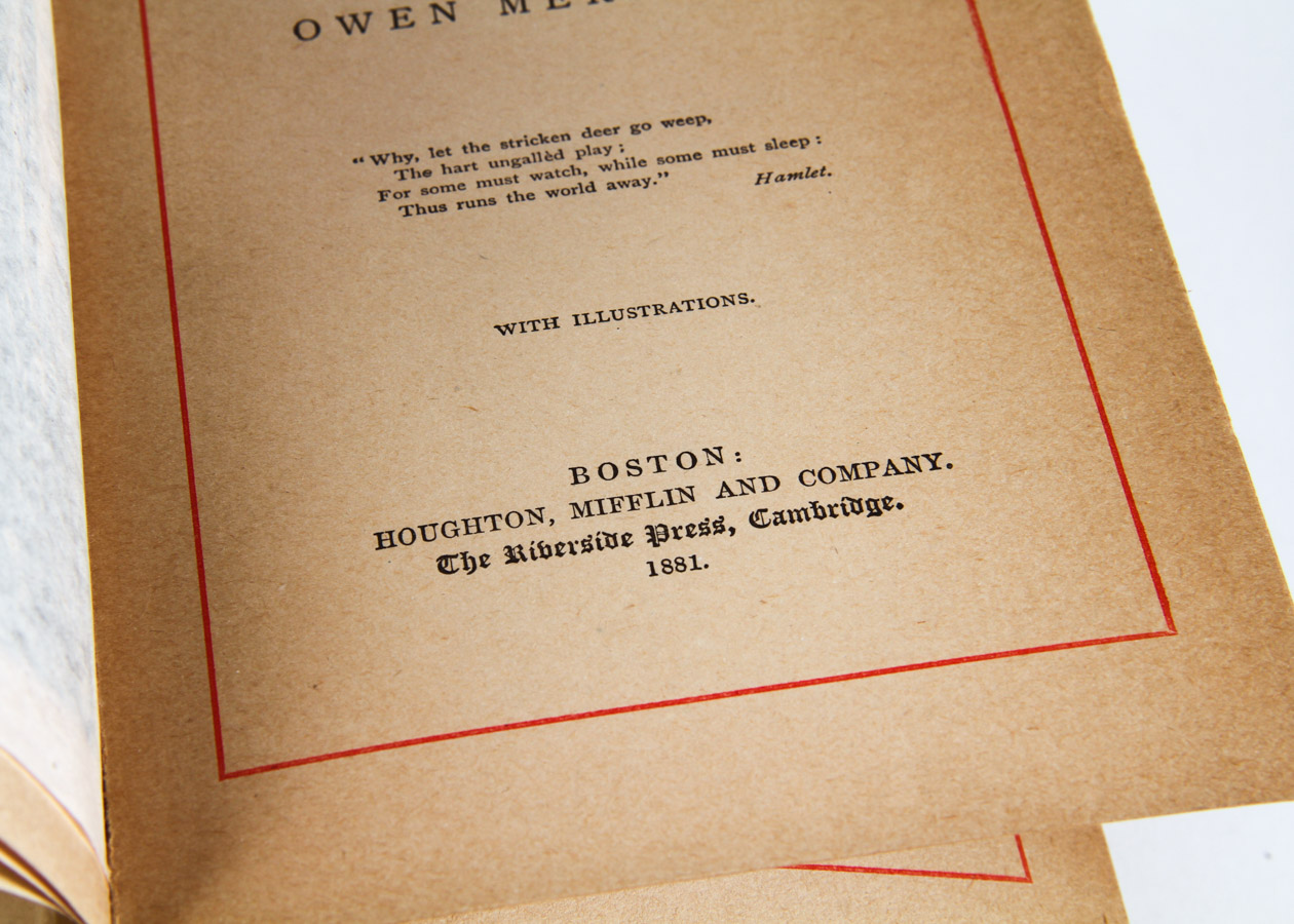 Antique Hardcover Edition of "Lucille" by Owen Meredith