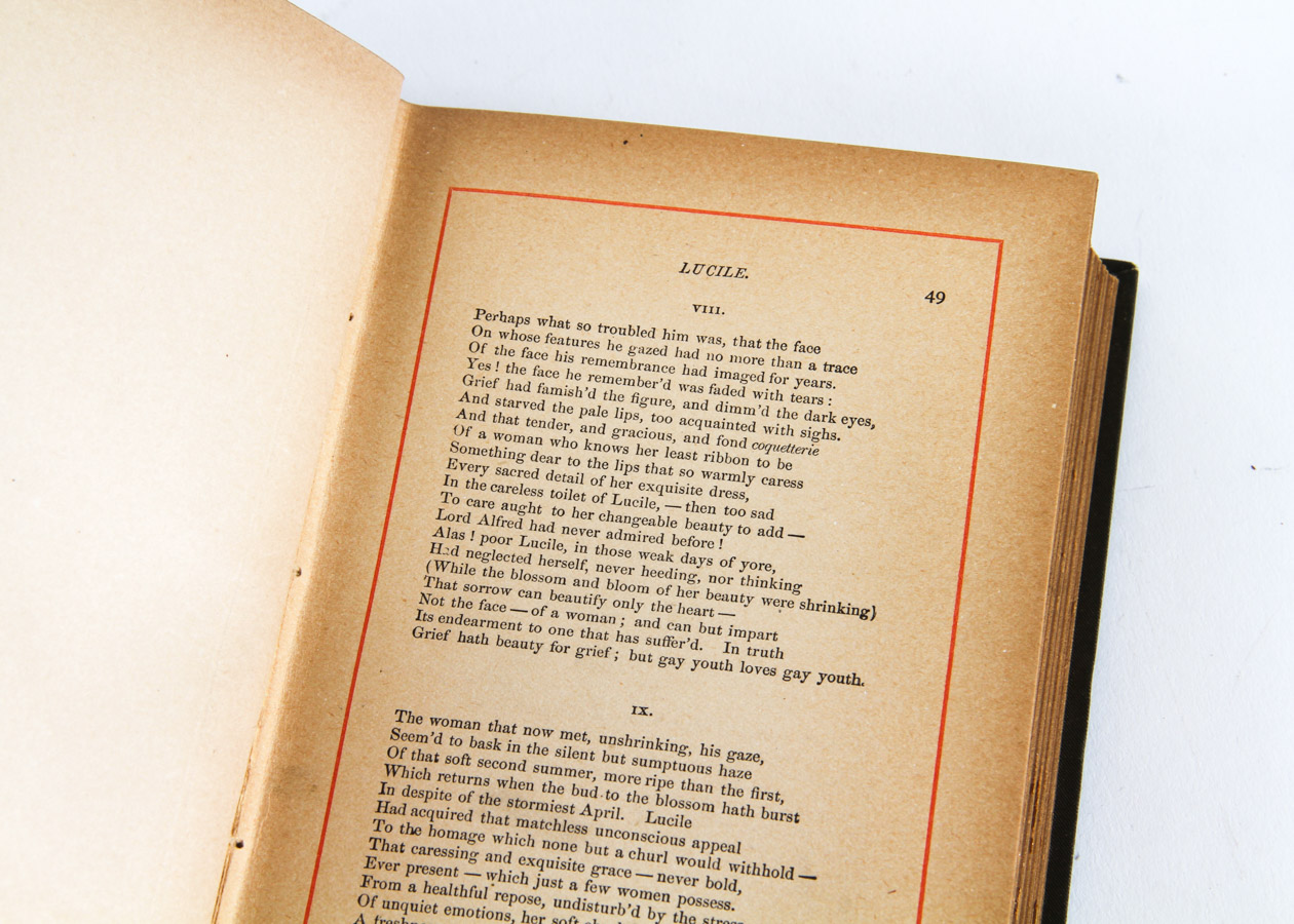 Antique Hardcover Edition of "Lucille" by Owen Meredith