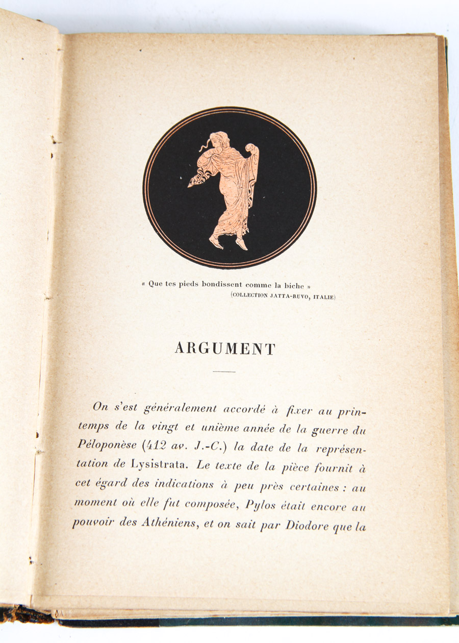 Antique Hardcover Copy of "Lysistrata" by Aristophanes (French)