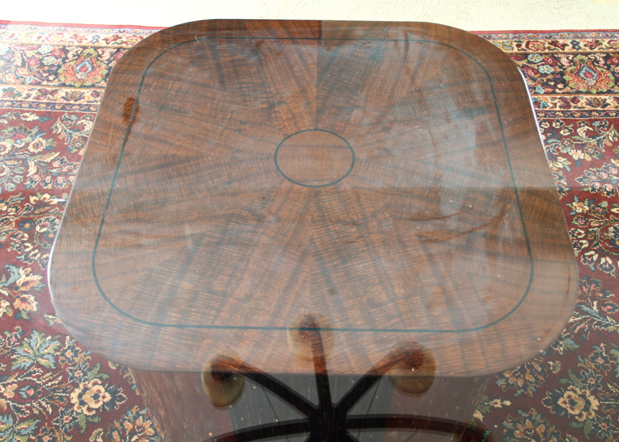 Glass and Wood Dining Table