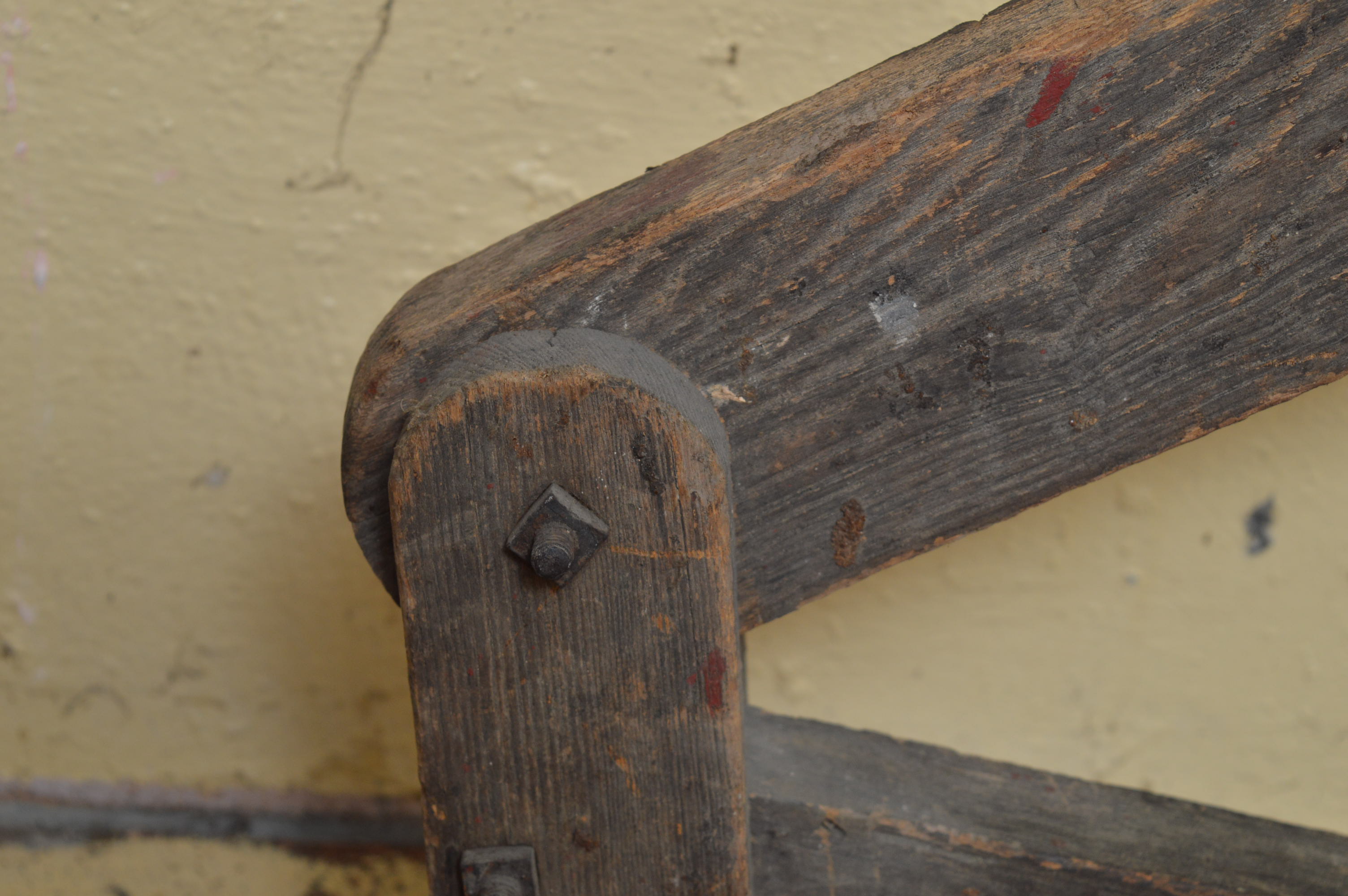 Antique Wooden Wagon Jack
