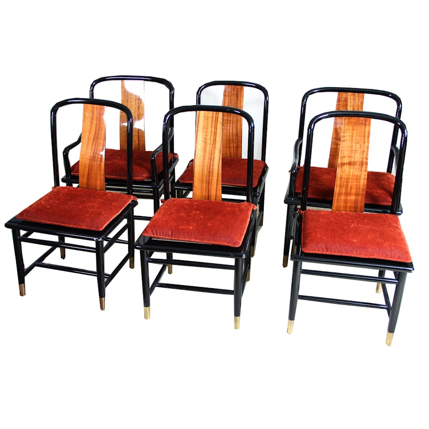 Set of Six Chinoiserie Henredon Elan Chairs