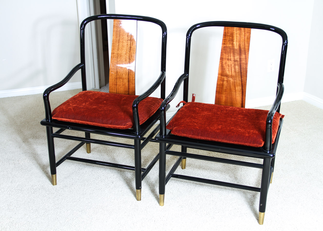 Set of Six Chinoiserie Henredon Elan Chairs