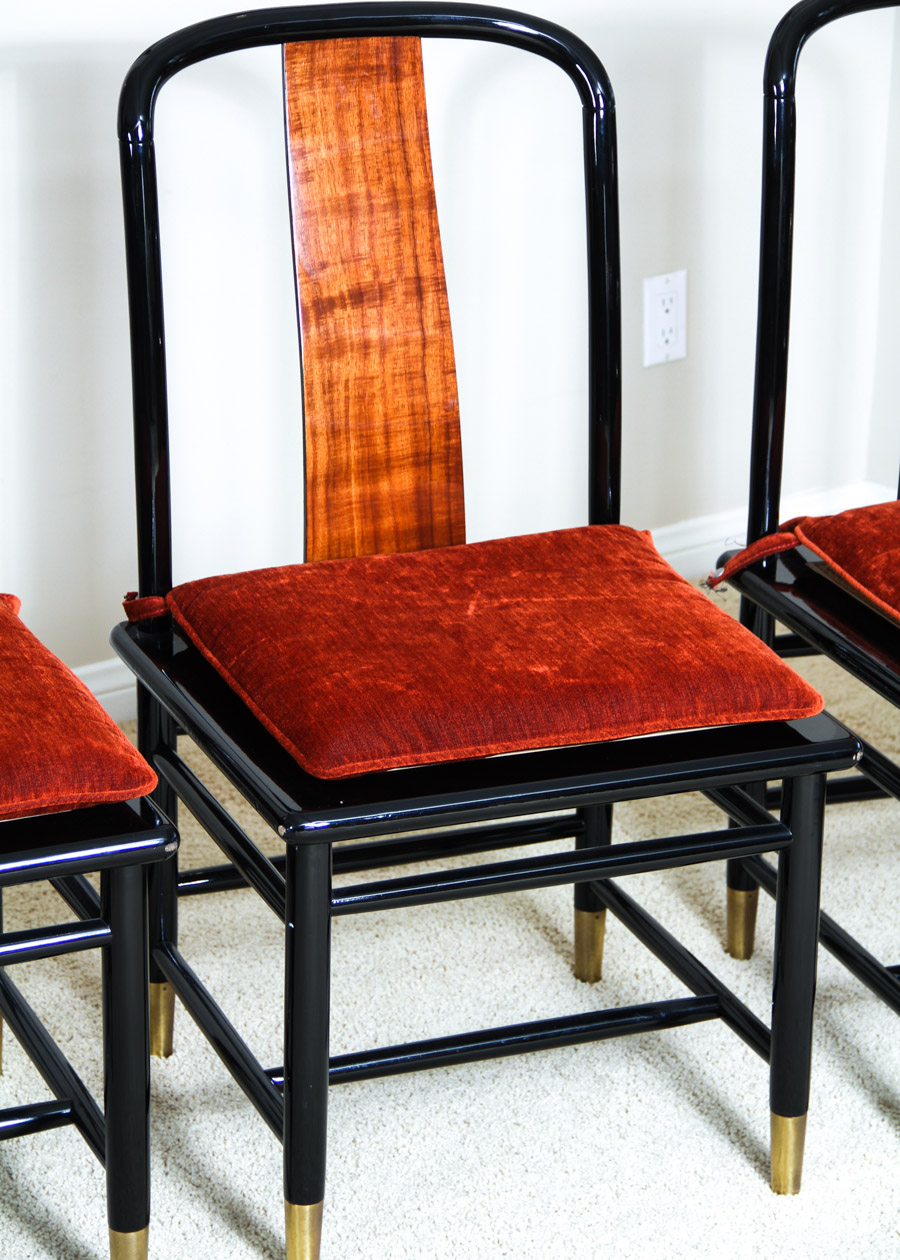 Set of Six Chinoiserie Henredon Elan Chairs