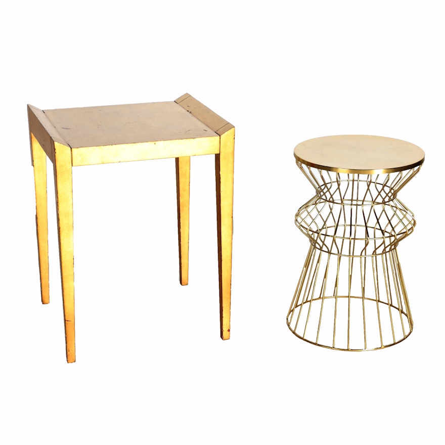 Gold Tone Side Tables