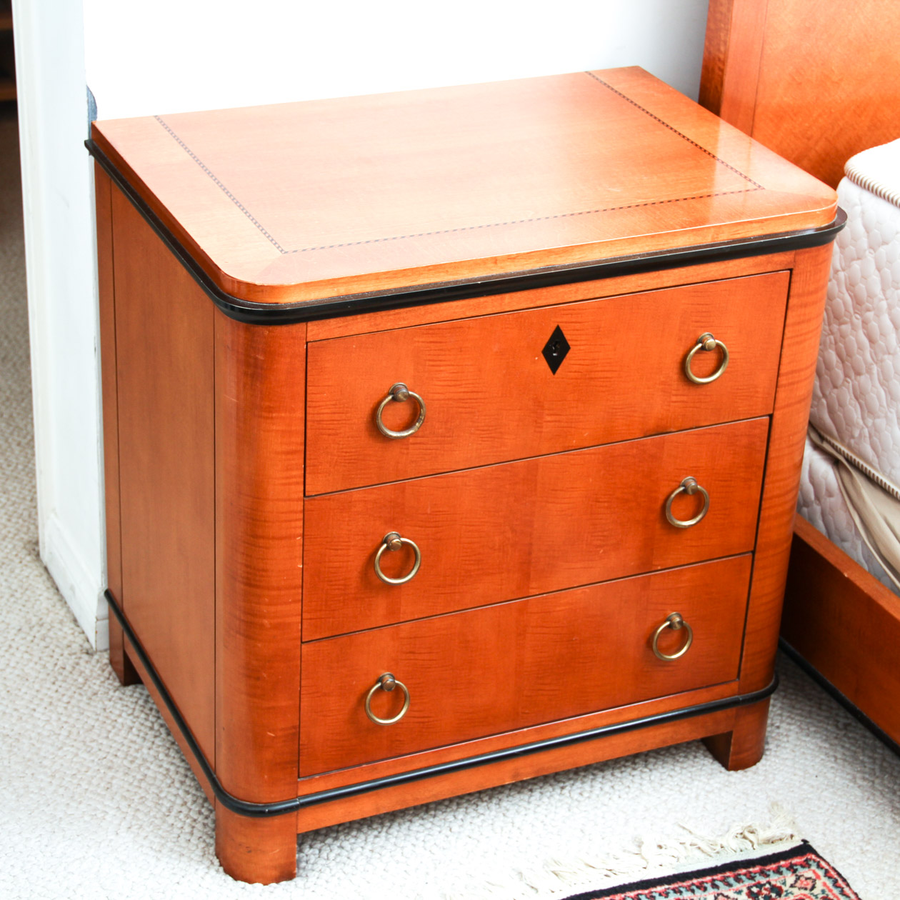 Pair of National Mt. Airy Biedermeier Bedside Tables