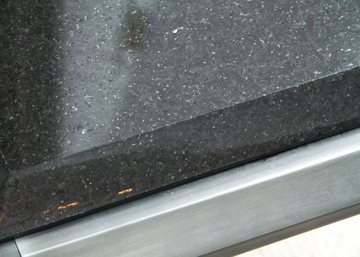 Granite and Metal Side Table