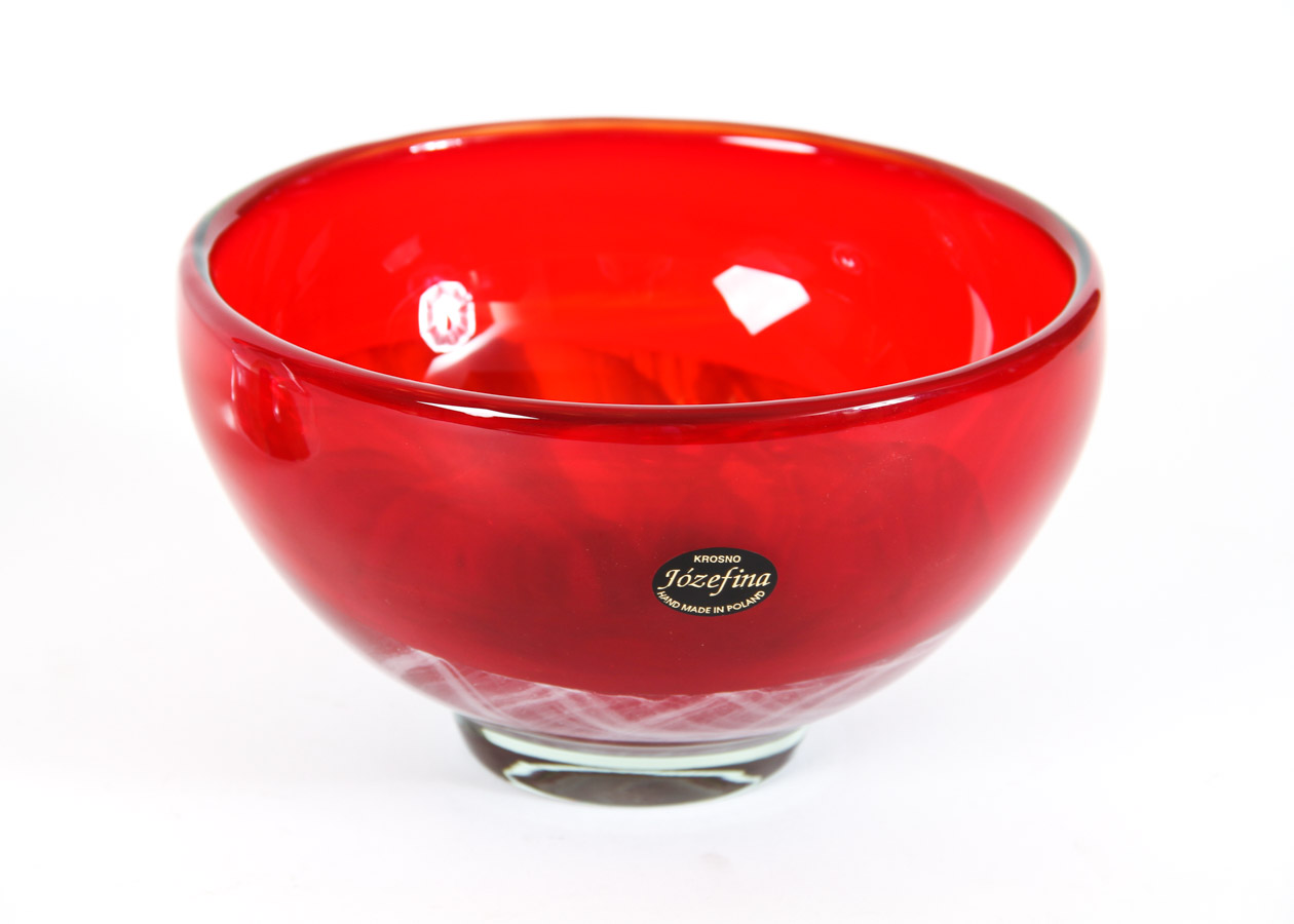 Rosenthal Vase, Krosno Poland Bowl, and Art Glass Paperweight