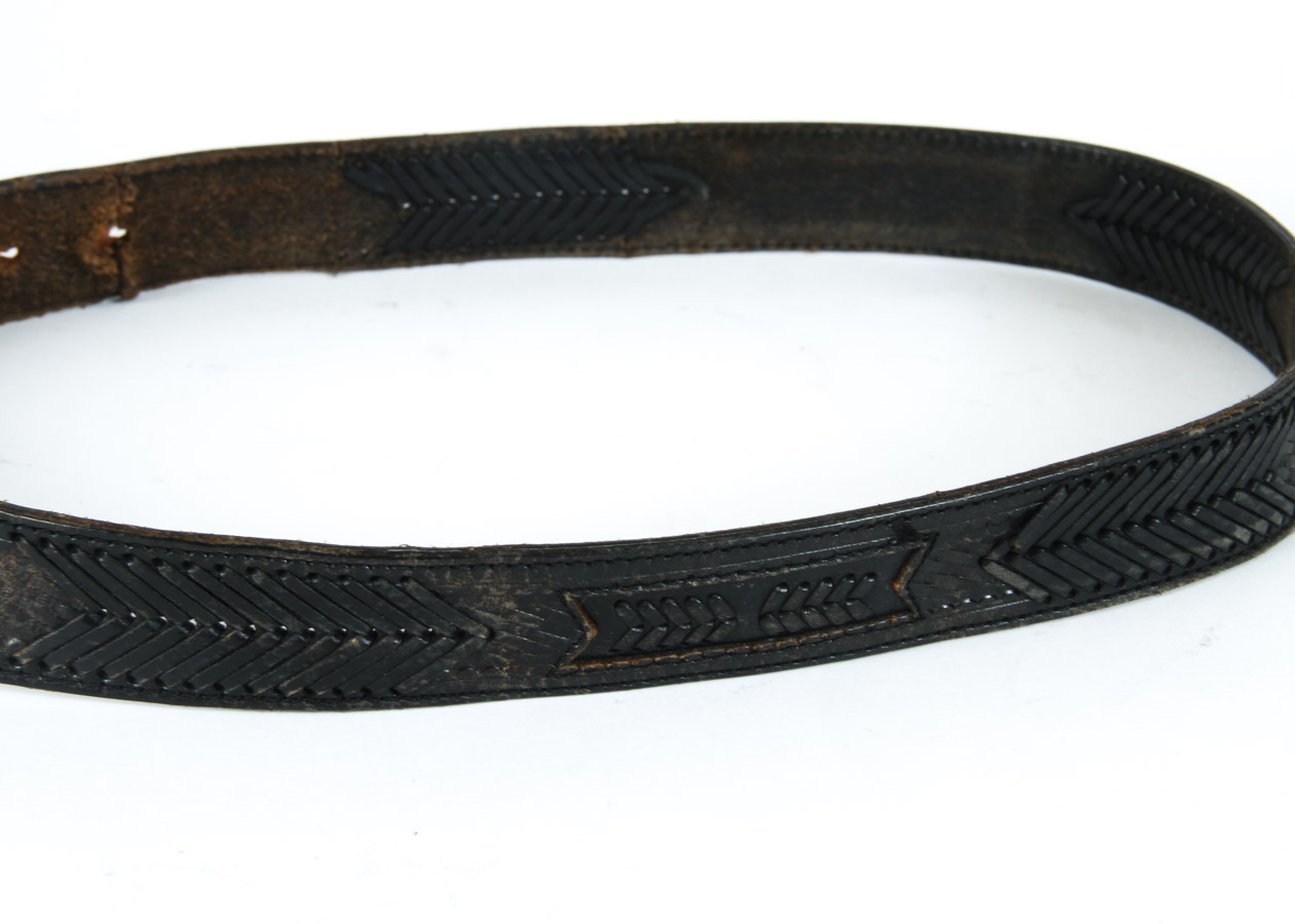 Sterling Silver Belt Buckle and Leather Belt