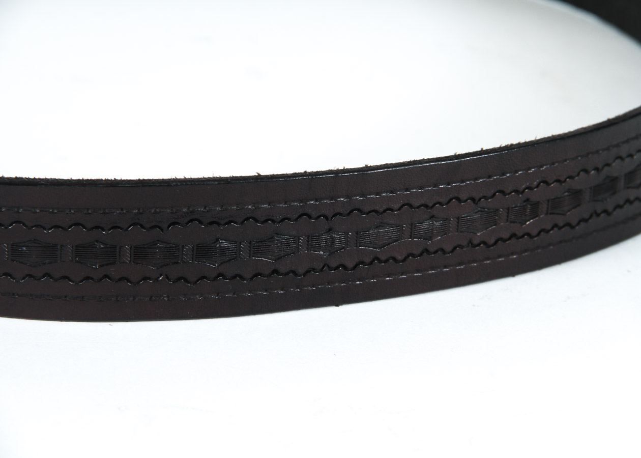 Sterling Silver Belt Buckle with Leather Belt